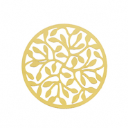 Colgantes Acero Inox bohemios 33mm Dorado