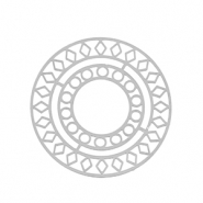 Colgantes Acero Inox bohemios 30mm Plateado