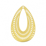 Colgantes Acero Inox bohemios gota Dorado