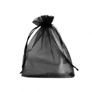 Bolso de organza 10x12cm Negro