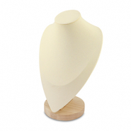 Expositor de joyer&iacute;a busto para collares Natural-beige