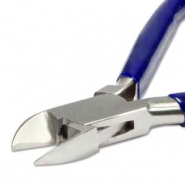Beadsmith Alicate cortador lateral con muelle Azul-plateado