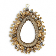 Colgantes faceteados gota Multicolor-Champ&aacute;n dorado