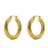 Pendientes Acero Inox criolla Dorado