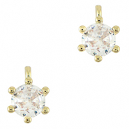 Metal TQ lat&oacute;n colgantes zirconia Dorado