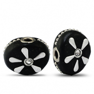 Abalorios bohemios Negro-plateado