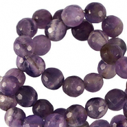 Piedras naturales Cuarzo 6mm faceteados Violeta púrpura suave