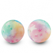 Abalorios de silicona 15mm estrella Multicolor