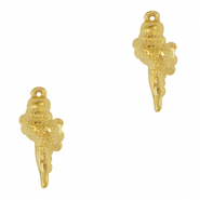 Colgantes Acero Inox concha Dorado