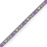 Cinta con texto "love" Lavanda violeta
