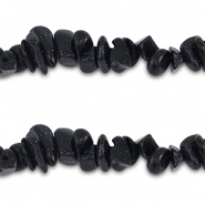 Abalorios chips Azul medianoche purpurina