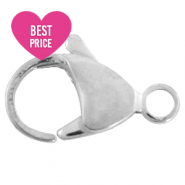 Fornituras Acero inox mosquet&oacute;n 10mm Plateado