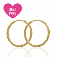 Pendientes Acero Inox criolla 17mm Dorado