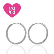 Pendientes Acero Inox criolla 13mm Plateado