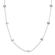 Cadenas Acero Inox corazón Plateado