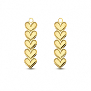 Colgantes Acero Inox corazón Dorado