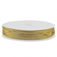 Hilo macram&eacute; trenzado 1mm Dorado met&aacute;lico