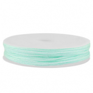 Hilo macram&eacute; trenzado 1mm Verde menta claro met&aacute;lico
