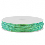 Hilo macram&eacute; trenzado 0,8mm Verde met&aacute;lico