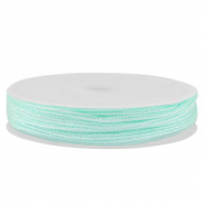 Hilo macram&eacute; trenzado 0,8mm Verde menta claro met&aacute;lico