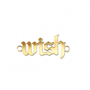 Colgantes Acero Inox entrepieza ''wish'' Dorado