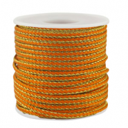 Cord&oacute;n trenzado trendy 2.3mm Naranja-dorado