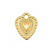 Colgantes Acero Inox corazón Dorado