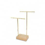 Expositor de joyer&iacute;a para pendientes Natural-dorado