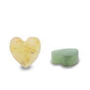 Piedras Naturales abalorios Cuarzo coraz&oacute;n Verde turquesa multicolor