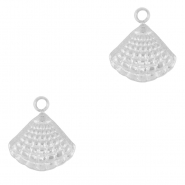 Colgantes Acero Inox concha Plateado