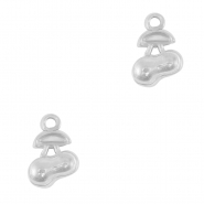 Colgantes Acero Inox cerezas Plata