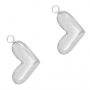 Colgantes Acero Inox corazón Plata