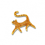 Broches gato Dorado-naranja