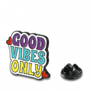 Pins "Good vibes only" Púrpura-turqueza-amarillo