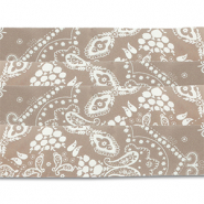 Set de 4 bandanas Marr&oacute;n taupe-blanco
