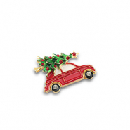 Broches auto con árbol navideño Dorado-rojo-verde