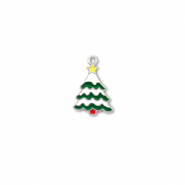 Colgantes metálicos árbol de navidad Plateado-blanco-verde-amarillo