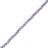 Abalorios faceteados disco 6x4mm Lavanda gris claro