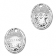 BY31&reg; Colgante Acero inox n&uacute;meros angelicales 666 / reflect Plateado