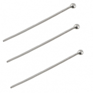 Bast&oacute;n con bola met&aacute;lico DQ 25mm Plata vieja (sin n&iacute;quel)