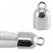 Terminal con anilla met&aacute;lico DQ Plata vieja (sin n&iacute;quel)