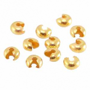 Cubre chafas metálicas DQ para chafas y nudos hasta 4mm Dorado (sin níquel)