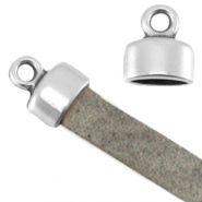 Terminal con anilla met&aacute;lico DQ Plata vieja (sin n&iacute;quel)