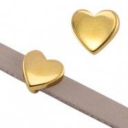 Correderas metálicas DQ corazón Ø5.2x2.2mm Dorado (sin níquel)