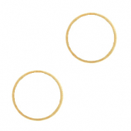 Colgantes metálicos DQ entrepieza círculo 14mm Dorado (sin níquel)
