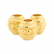 Abalorios met&aacute;licos DQ deco 6mm Dorado (sin n&iacute;quel)