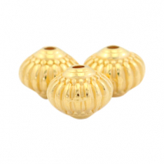 Abalorios met&aacute;licos DQ deco 8x7mm Dorado (sin n&iacute;quel)