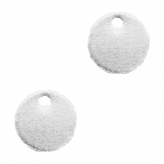 Colgantes metálicos DQ 8mm Plata vieja (sin níquel)