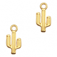 Colgantes metálicos DQ cactus Dorado (sin níquel)