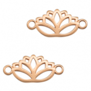 Colgantes metálicos DQ entrepieza loto Oro rosado (sin níquel)